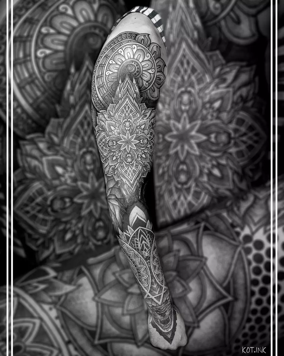Тату Рукав • 3 • kot-ink.ru Tattoo +7 (926) 254-72-50 • (22.06.2025) • kot-ink.ru • Тату Мастер - Алексей Кот (tattoo artist) Kot Ink 44 1