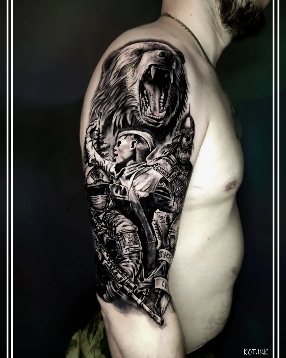 Тату в Солнечногорске - Галерея • 9 • kot-ink.ru Tattoo +7 (926) 254-72-50 • (15.07.2026) • kot-ink.ru • Тату Мастер - Алексей Кот (tattoo artist) 9 8 9 20